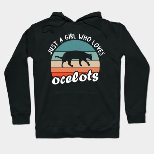 Girl cute ocelot fan saying animal women Hoodie